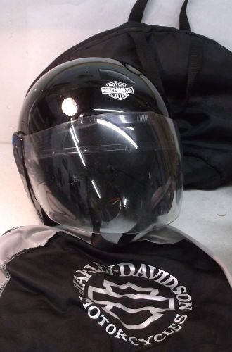 2005 harley davidson helmet jet w helmet cover and carrying bag