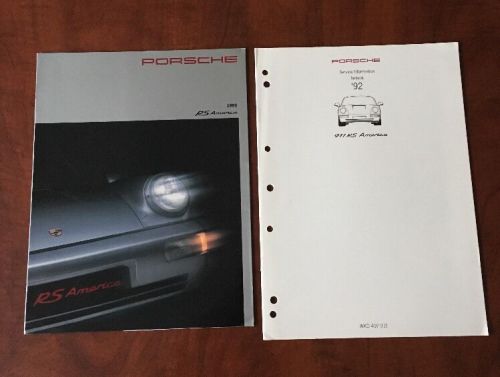 Porsche 911 964 rs america brochure and technical info data workshop manual