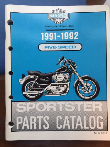 99451-92 harley-davidson sporster parts catalog 1991-1992 nos