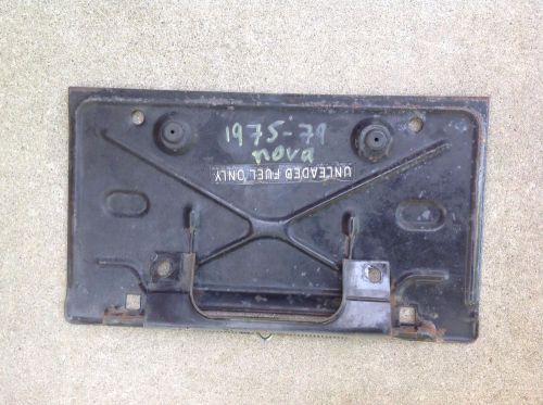 1975-1978 chevy nova 2-door rear license plate holder and gas tank cover