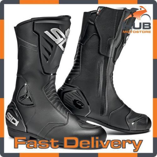 Sidi black rain waterproof motorcycle motorbike touring boots - black