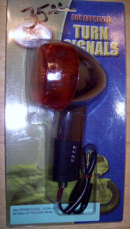 New a/m k&s 1990-1996 kawasaki en500 a  vulcan left front turn signal 25-2222