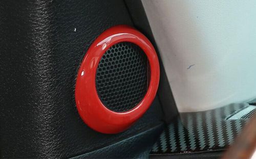 For toyota tundra 2014-2018 inner door speaker ring glossy red 2pcs cover trim