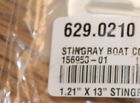New stingray boat company 156953 1.2" tall x 13" long silver raised decal emblem