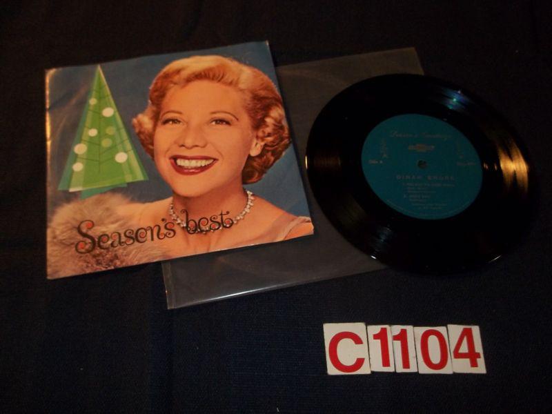1960s chevrolet theme dinah shore christmas 33rpm phonograph record n.o.s