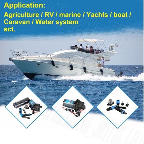 12V Water Pump Kit 5.3GPM 70PSI High Pressure Wash-Down Deck Caravan Boat SET, US $110.99, image 2