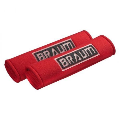 Braum 2" replacement racing harness shoulder pads kit red universal brhp-2red