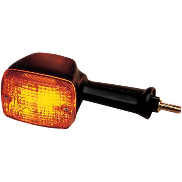 K&s dot turn signal assembly d/f front black amber fits kawasaki kz750r gpz 1982