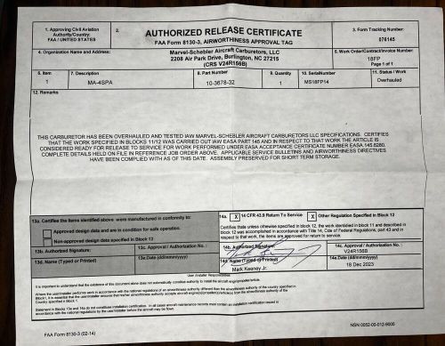 Marvel Carburetor MA-4SPA, US $850.00, image 4