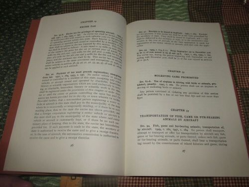 Vintage Pilot Training Manual 1953 Augusta Maine Statutes Relating Aeronautics, US $19.87, image 2
