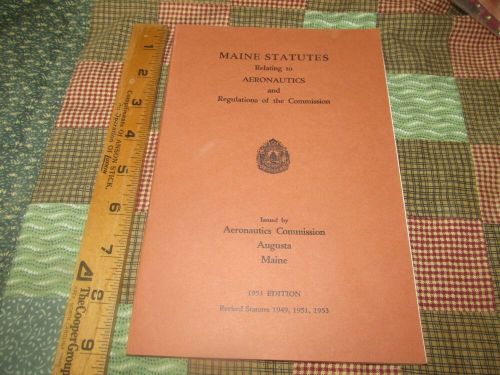 Vintage Pilot Training Manual 1953 Augusta Maine Statutes Relating Aeronautics, US $19.87, image 4
