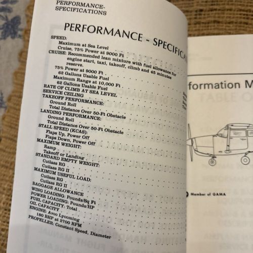 Cessna Pilot Information Manual 1984 172RG Cutlass, US $74.99, image 2