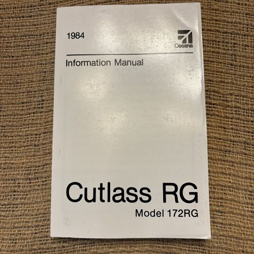 Cessna Pilot Information Manual 1984 172RG Cutlass, US $74.99, image 4
