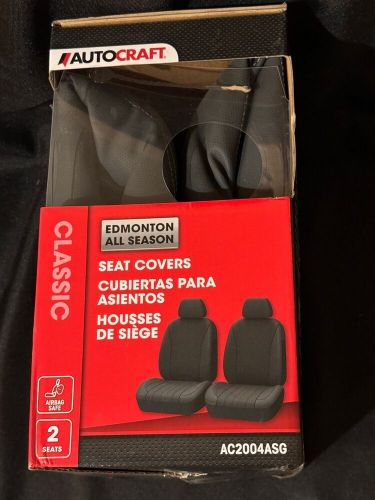 AutoCraft AC2004ASG Car & SUV Seat Covers (2), Charcoal Grey Faux, Universal Fit, US $25.99, image 3