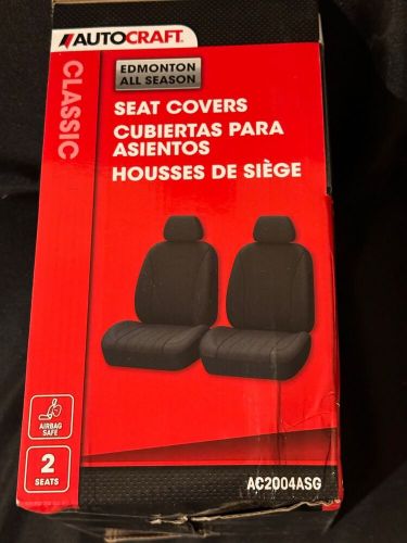 AutoCraft AC2004ASG Car & SUV Seat Covers (2), Charcoal Grey Faux, Universal Fit, US $25.99, image 5