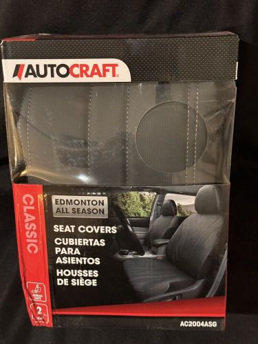 AutoCraft AC2004ASG Car & SUV Seat Covers (2), Charcoal Grey Faux, Universal Fit, US $25.99, image 6