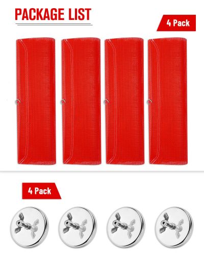 18 x 18 Inch Truck Car Vinyl Coated Polyester Safety Flag W/ Wire Loop Magnet, US $46.99, image 6