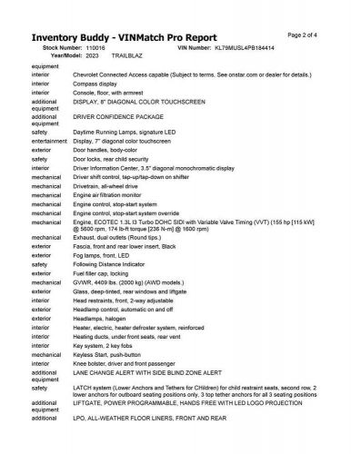 21 22 23 Chevrolet TrailBlazer Rear Back Seat, US $460.00, image 7