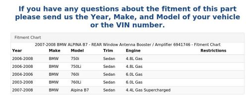 2007-2008 BMW ALPINA B7 - REAR Window Antenna Booster / Amplifier 6941746, US $69.99, image 3