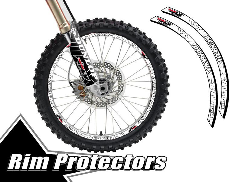19 & 19 inch dirtbike rim protectors 19" wheel decals dirt bike tape graphics sw