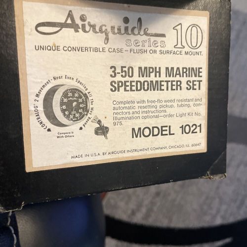 Nos Airguide Speedometer Model 1021 Series 10 Marine Contralog Complete Inst & B, US $187.44, image 2