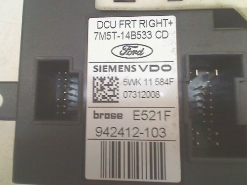 2008 ford focus 2 wagon right front window regulator motor 7m5t14b533cd-
