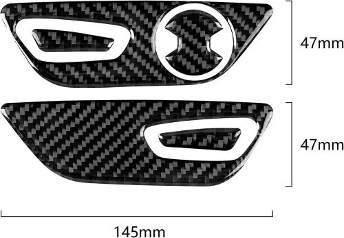 For Ford Mustang 2015-2020 Carbon Fiber Car Seat Adjust Button Frame Trim Cover, US $28.86, image 3
