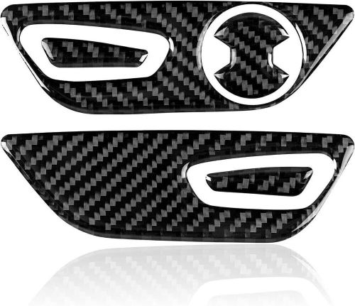 For Ford Mustang 2015-2020 Carbon Fiber Car Seat Adjust Button Frame Trim Cover, US $28.86, image 5