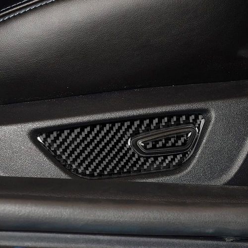 For Ford Mustang 2015-2020 Carbon Fiber Car Seat Adjust Button Frame Trim Cover, US $28.86, image 8