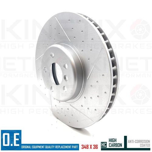 FOR BMW i4 G26 eDrive40 DIMPLED GROOVED FRONT BRAKE DISCS MINTEX PADS WIRE 348mm, US $, image 2
