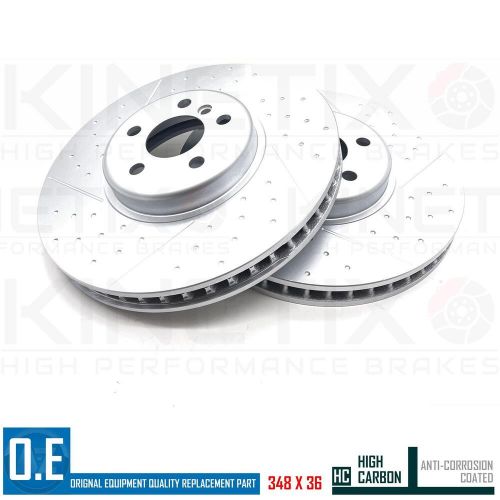 FOR BMW i4 G26 eDrive40 DIMPLED GROOVED FRONT BRAKE DISCS MINTEX PADS WIRE 348mm, US $, image 5