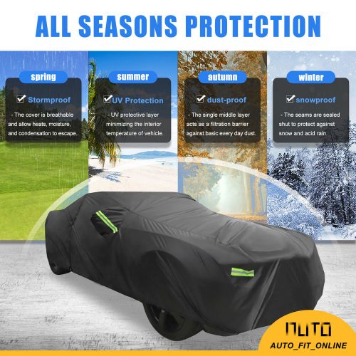 Car Cover Single Custom for Chevy Camaro 2010-2021 Outdoor Full Car Cover Black, US $57.14, image 5