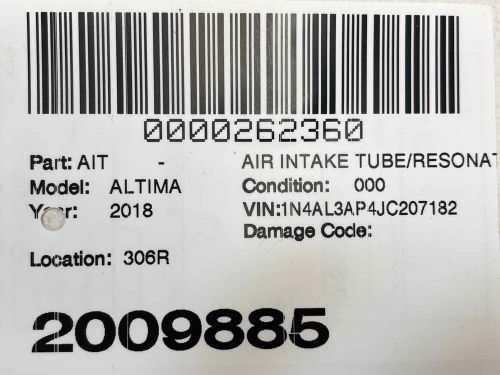 Fits 2013 - 2018 NISSAN ALTIMA 2.5L Sedan Air Intake Inlet Duct Tube 165543TA0B, US $55.00, image 2