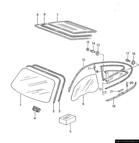 PORSCHE 911 996 1997-2004 RIGHT REAR QUARTER WINDOW SEAL NEW GENUINE 99654332600, US $, image 2
