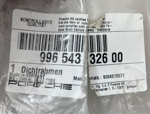 PORSCHE 911 996 1997-2004 RIGHT REAR QUARTER WINDOW SEAL NEW GENUINE 99654332600, US $, image 4