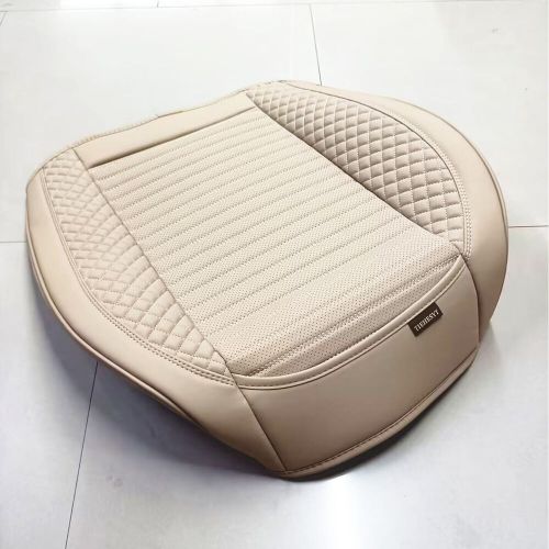 Car Seat Cushion Cover Beige PU Leather Breathable Soft Pad Anti-slip Protector, US $31.21, image 5