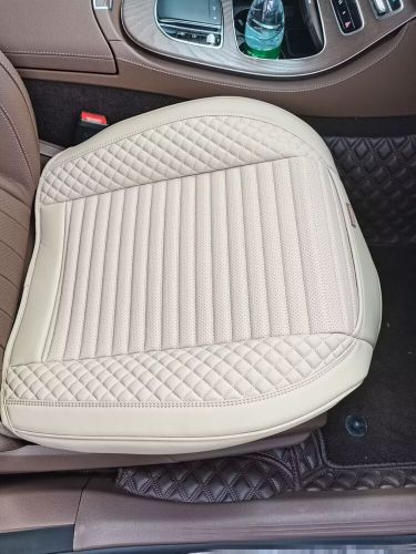 Car Seat Cushion Cover Beige PU Leather Breathable Soft Pad Anti-slip Protector, US $31.21, image 11