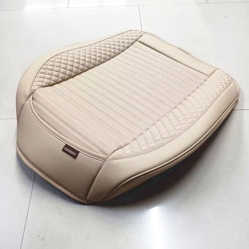 Car Seat Cushion Cover Beige PU Leather Breathable Soft Pad Anti-slip Protector, US $31.21, image 12