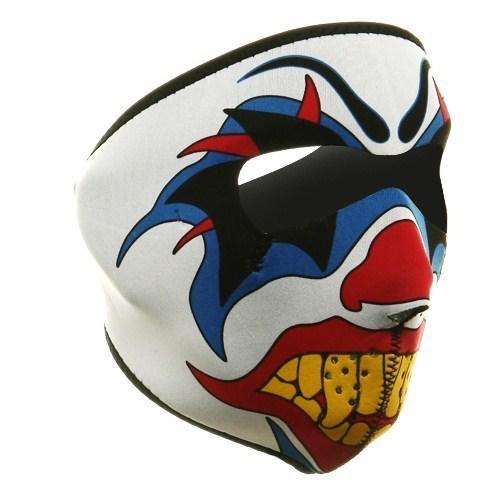 2 in 1 Reversible Motorcycle Biker, Ski Mobile Neoprene Face Mask - Crazy Clown, US $9.89, image 2