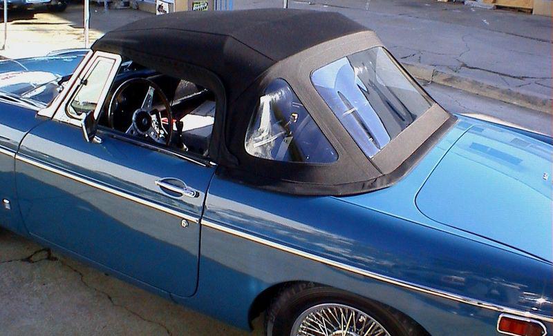 1963-76 mgb & c convertible top w/ 3 plastic window 