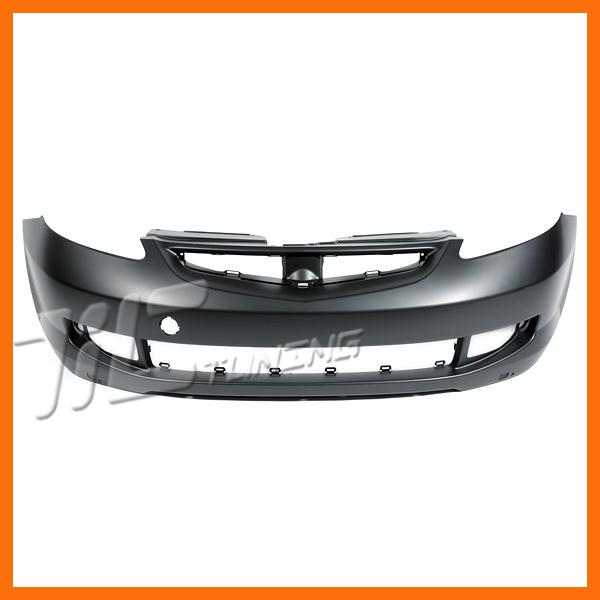 07-08 honda fit sport primered black front bumper cover w/tow hook hole