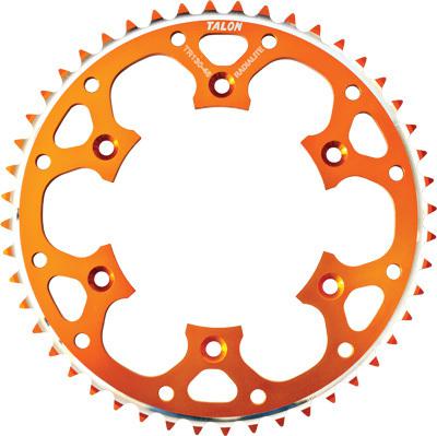 Talon grovelite orange aluminum rear sprocket fits ktm 125-530 all 1991-12 49t