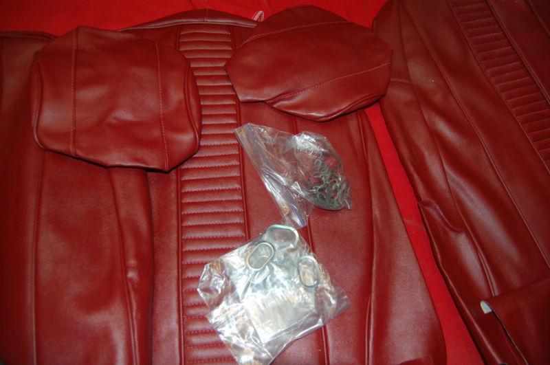 Red seat cover and headrest kit mg midget