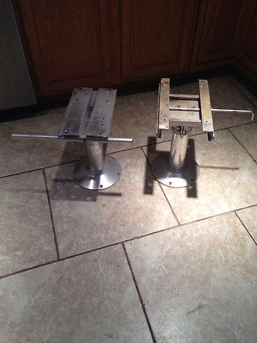 Aluminum boat bucket seat pedestial mounts. fits jetboat,bass,ski,wake,captains 