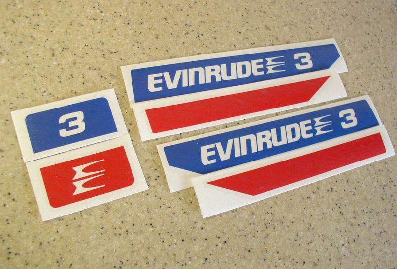 Evinrude outboard vintage decal kit 2 3 4 6 hp free ship + free fish decal!