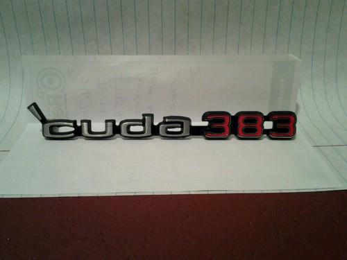 1970 plymouth baracuda name plate assemby for hood scoop