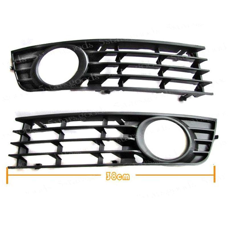 Pair front lower side fog light grille grill for audi a4 b6 sedan 02 03 04 05