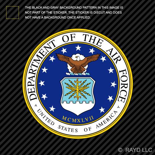 Department of the air force seal sticker decal self adhesive vinyl usaf united