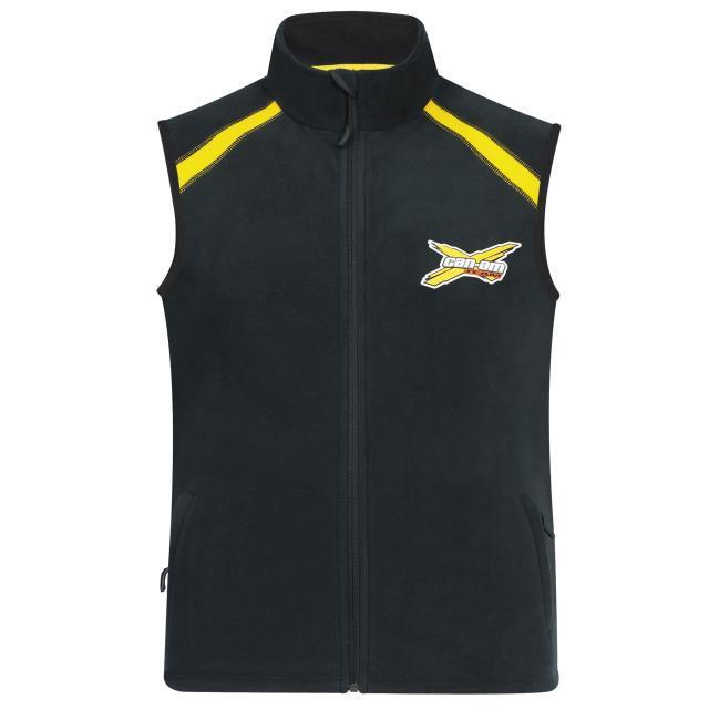 Can-am new factory x team race fleece zipper vest black men's 2xl xxl