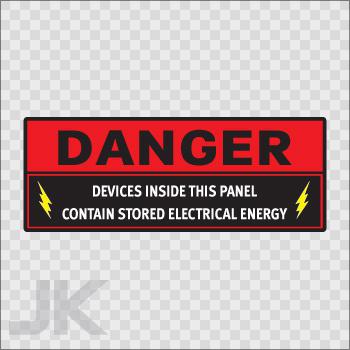 Decals sticker sign warning danger caution stored electrical energy 0500 z432z